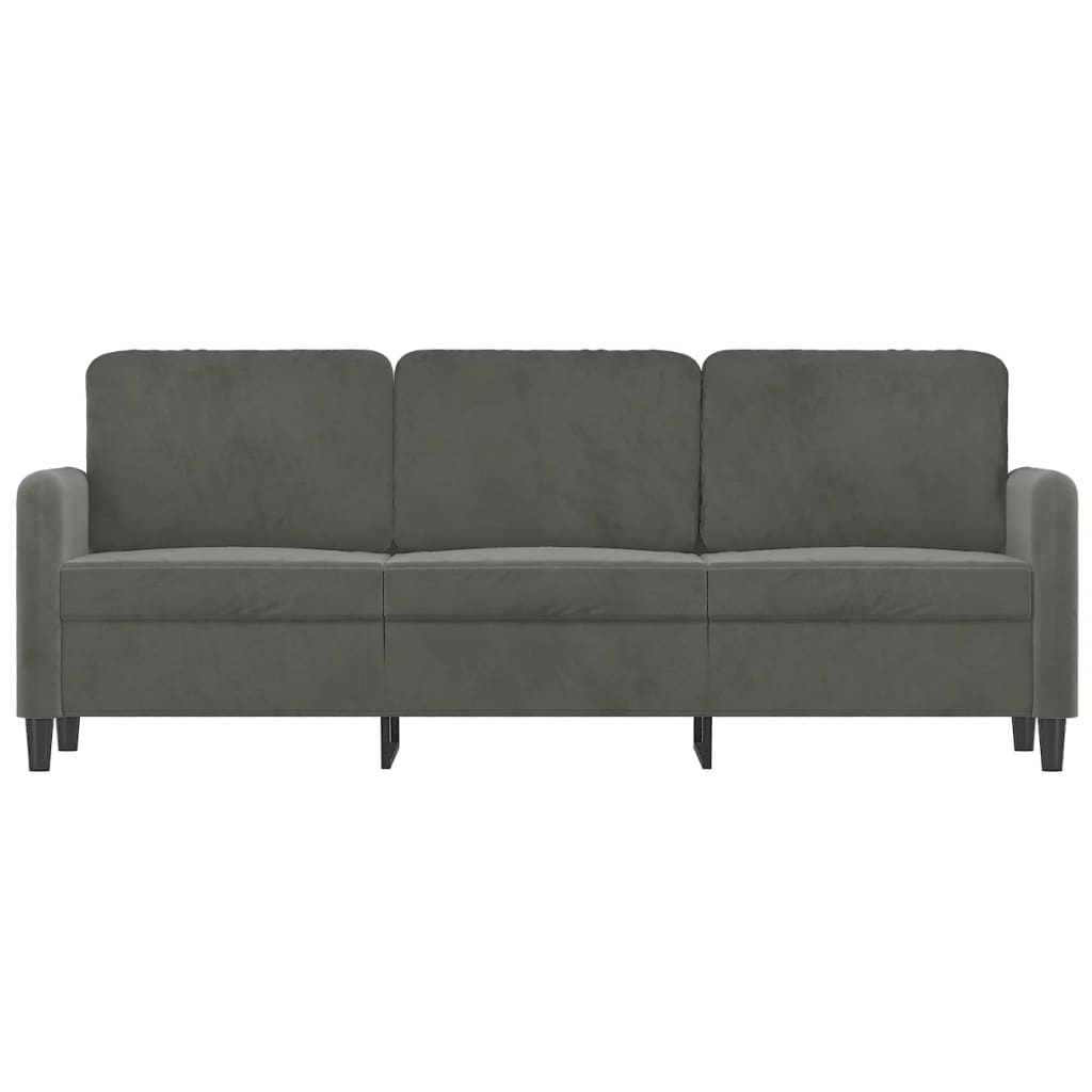 3-Seater Sofa Dark Gray 70.9" Velvet