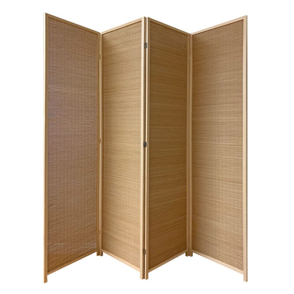 6" Light Bamboo 3 Panel Room Divider Screen