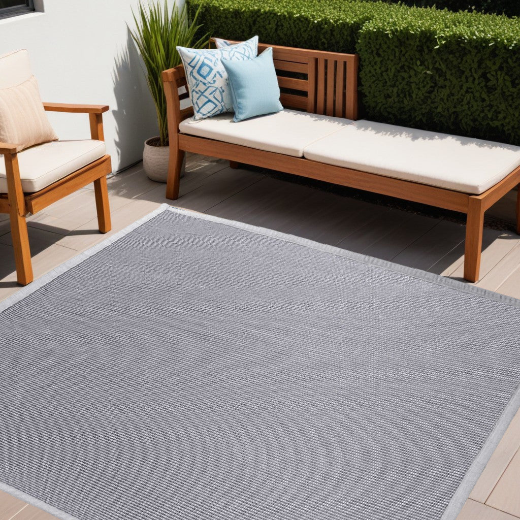 5' Light Gray Square Indoor Outdoor Area Rug