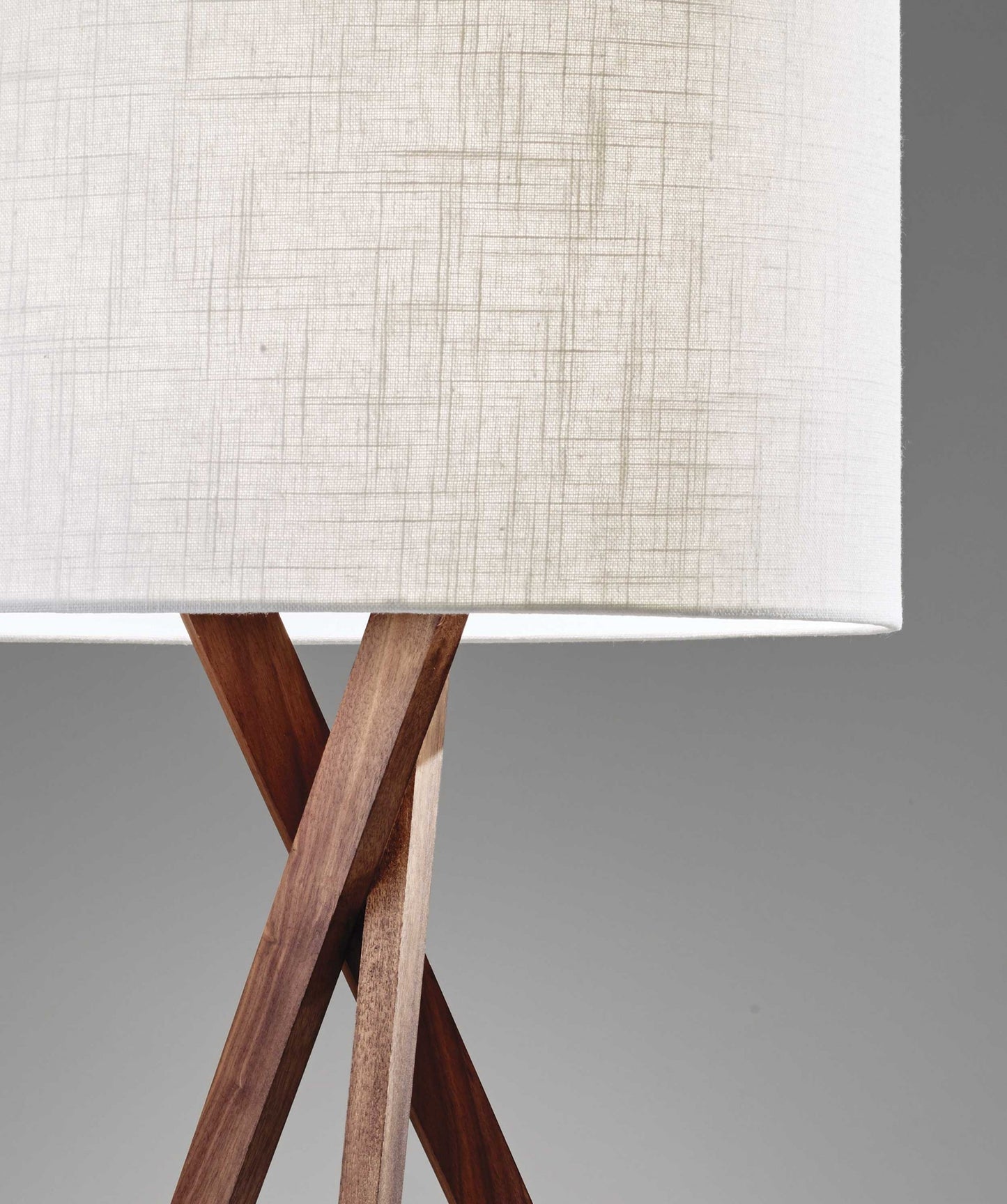 Tripod Leg Walnut Wood Table Lamp