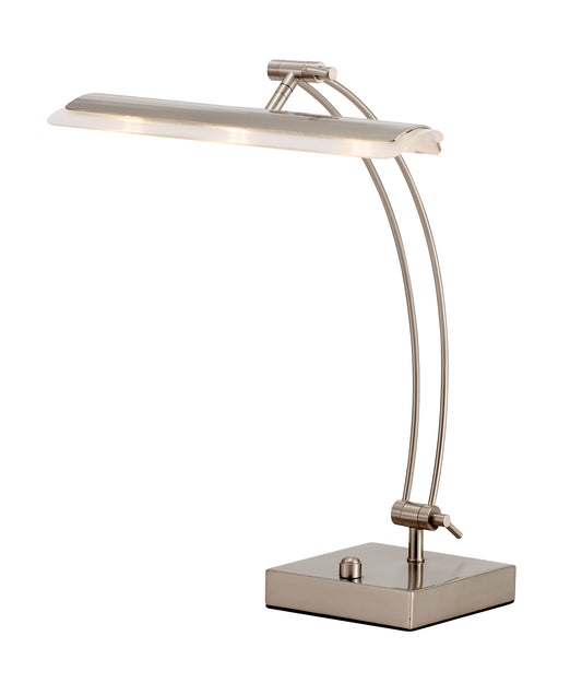 19" Silver Metal Bankers Lamp