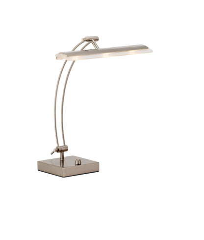 19" Silver Metal Bankers Lamp