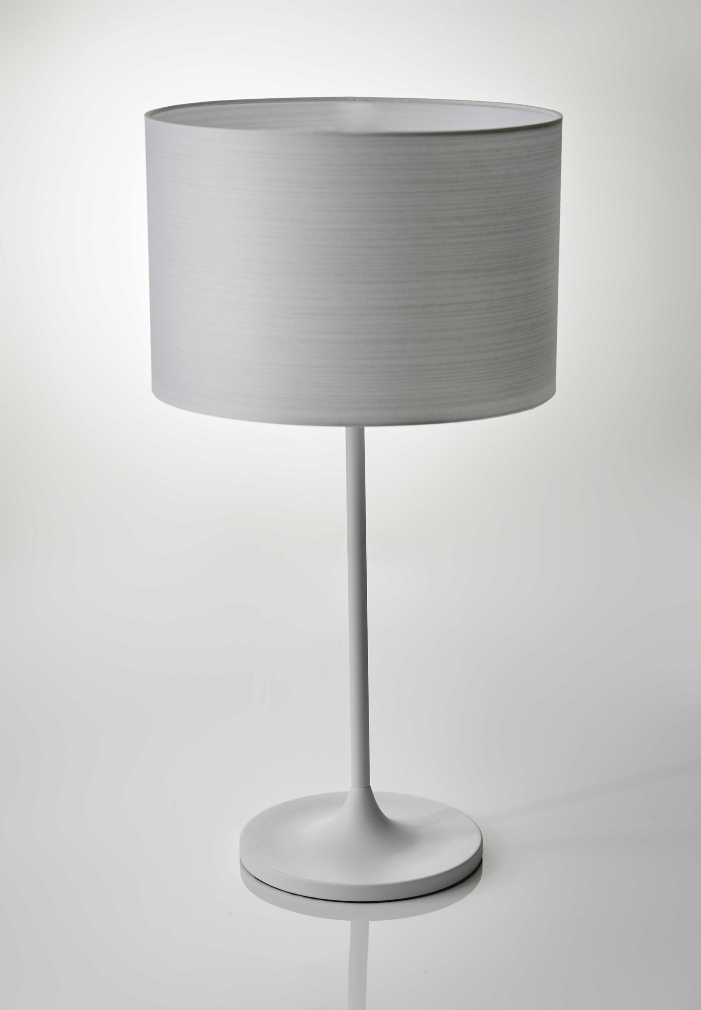 White On White Metal Table Lamp