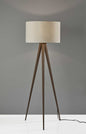 62" Black Tripod Floor Lamp With Black Drum Shade