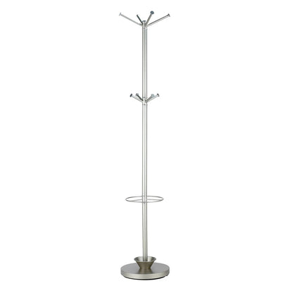 14" X 70" Champagne Powder Coated Steel Umbrella Stand Coat Rack