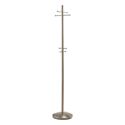 13" X 67" Brushed Steel Brushed Steel Coat Rack