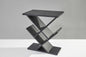 19" Black Solid Wood Pedestal Console Table