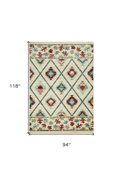 8' X 10' Ivory Lodge Area Rug