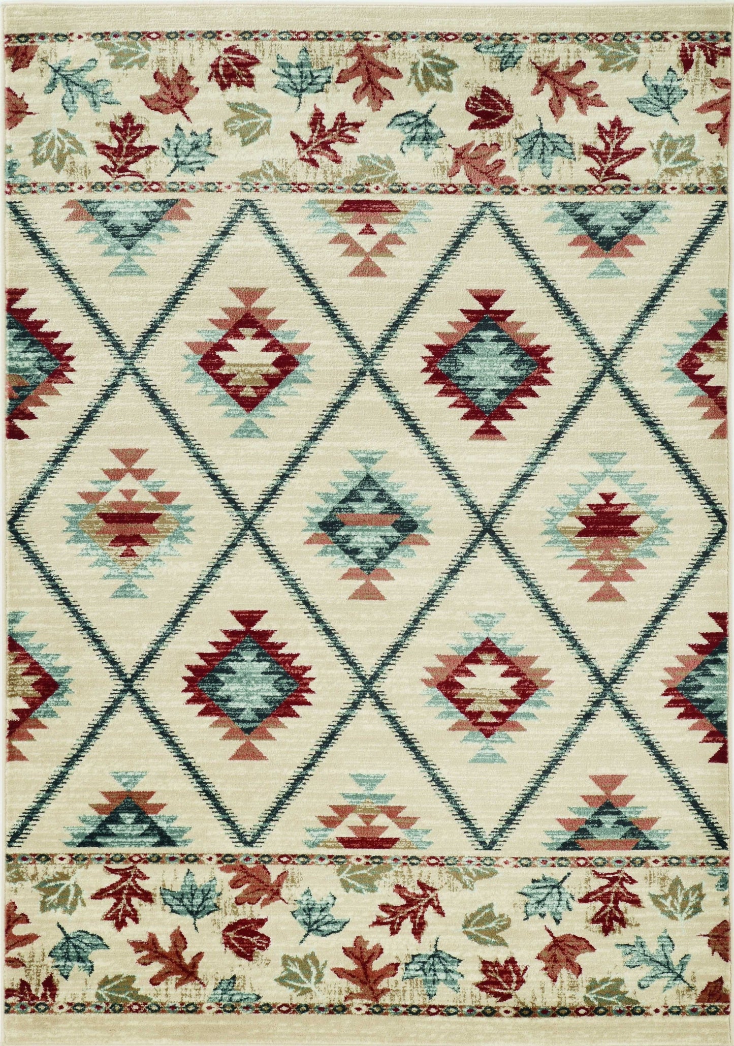 8' X 10' Ivory Lodge Area Rug