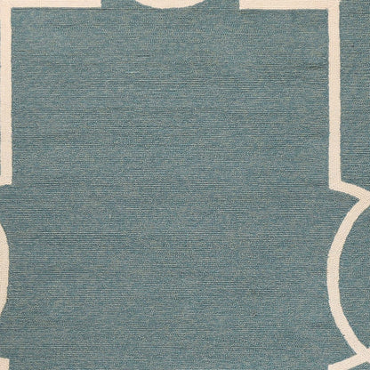 8' X 11' Gray and Ivory Handmade Indoor Outdoor Area Rug