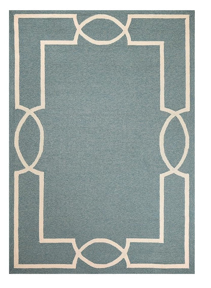 8' X 11' Gray and Ivory Handmade Indoor Outdoor Area Rug