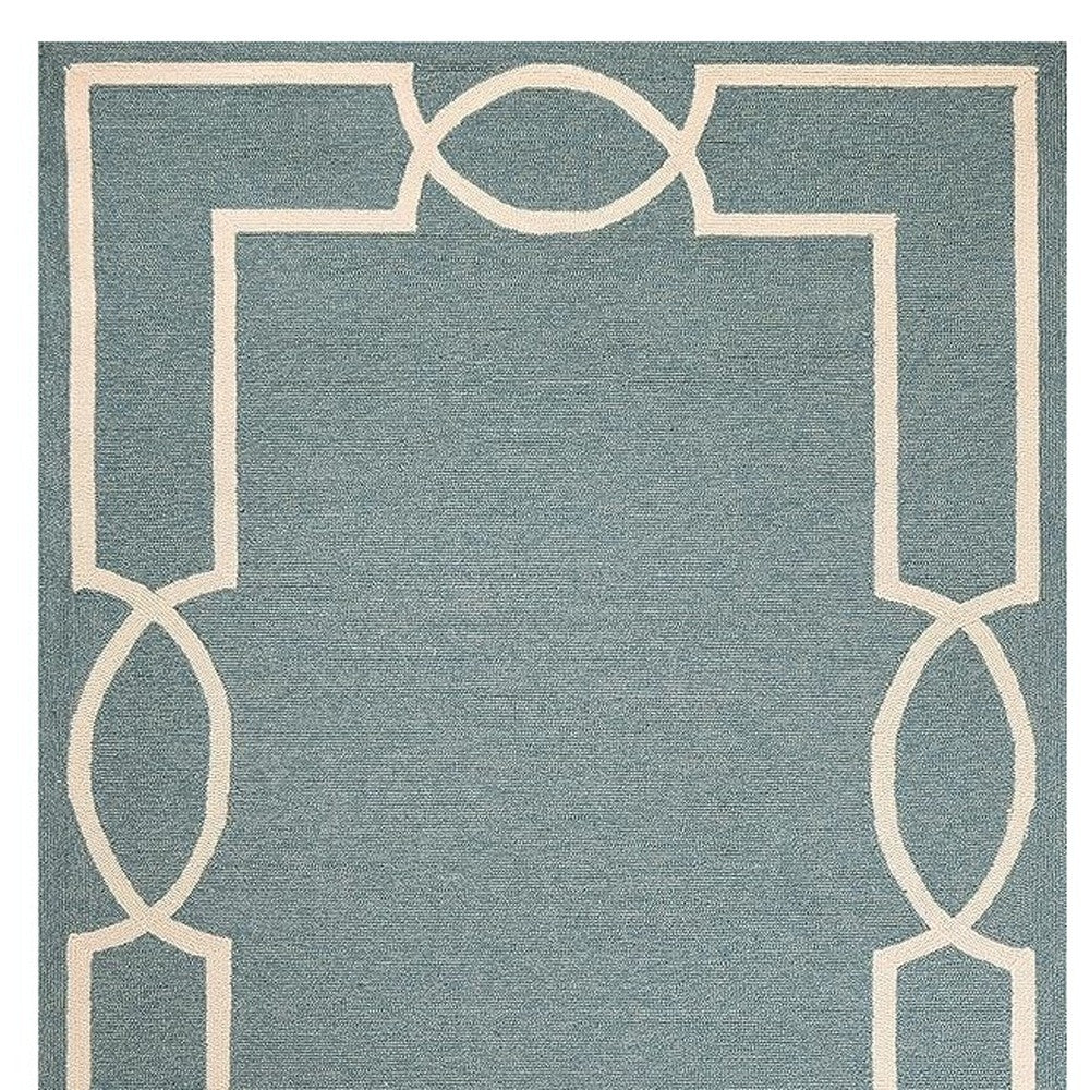 8' X 11' Gray and Ivory Handmade Indoor Outdoor Area Rug