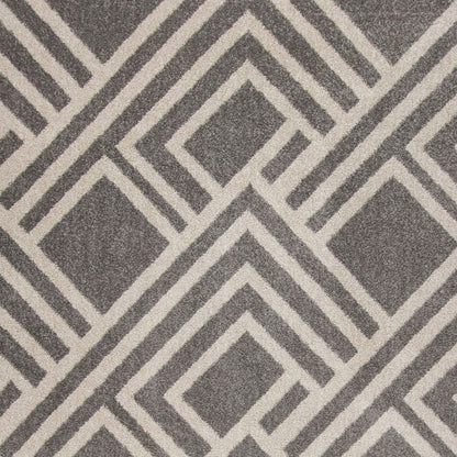 3' X 5' Gray Striped Indoor Outdoor Area Rug