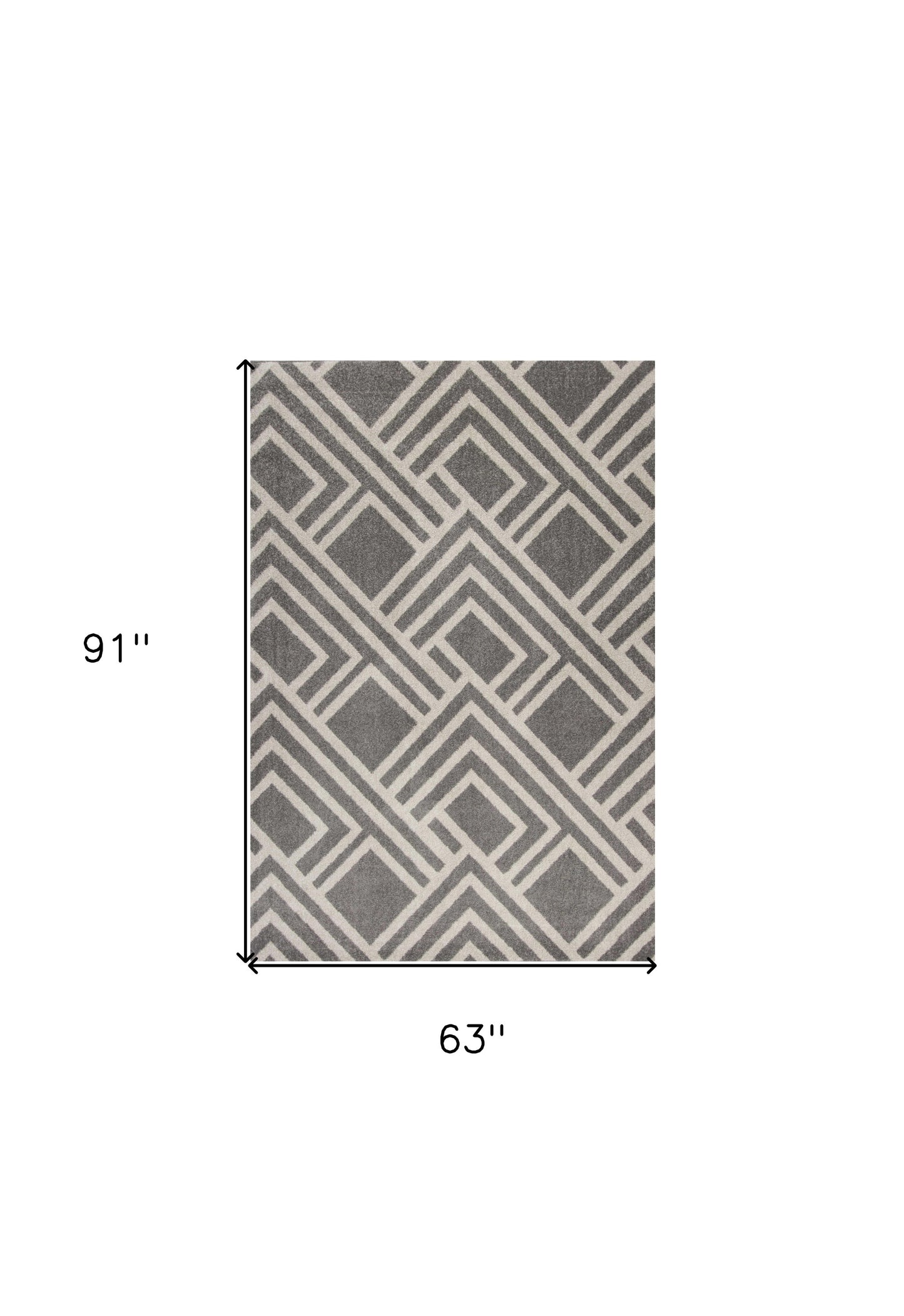 3' X 5' Gray Striped Indoor Outdoor Area Rug