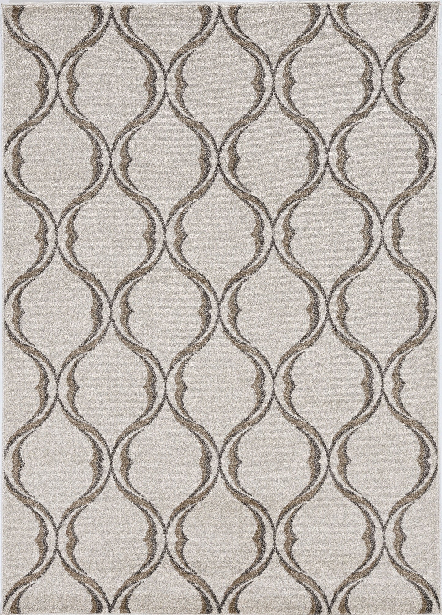 7' X 10' Ivory Moroccan Indoor Outdoor Area Rug