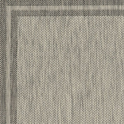 8' X 11' Gray Striped Indoor Outdoor Area Rug