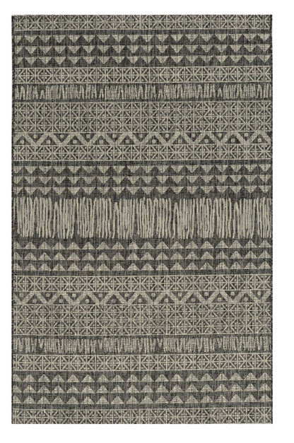 3' X 4' Charcoal Southwestern Indoor Outdoor Area Rug