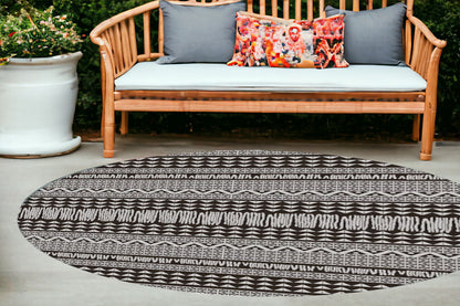 3' X 4' Charcoal Southwestern Indoor Outdoor Area Rug