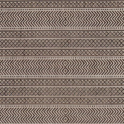 3' X 4' Brown Geometric Indoor Outdoor Area Rug