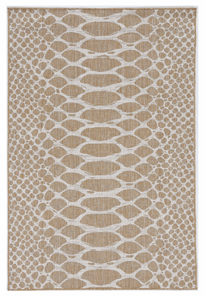 3' X 4' Ivory Abstract Indoor Outdoor Area Rug