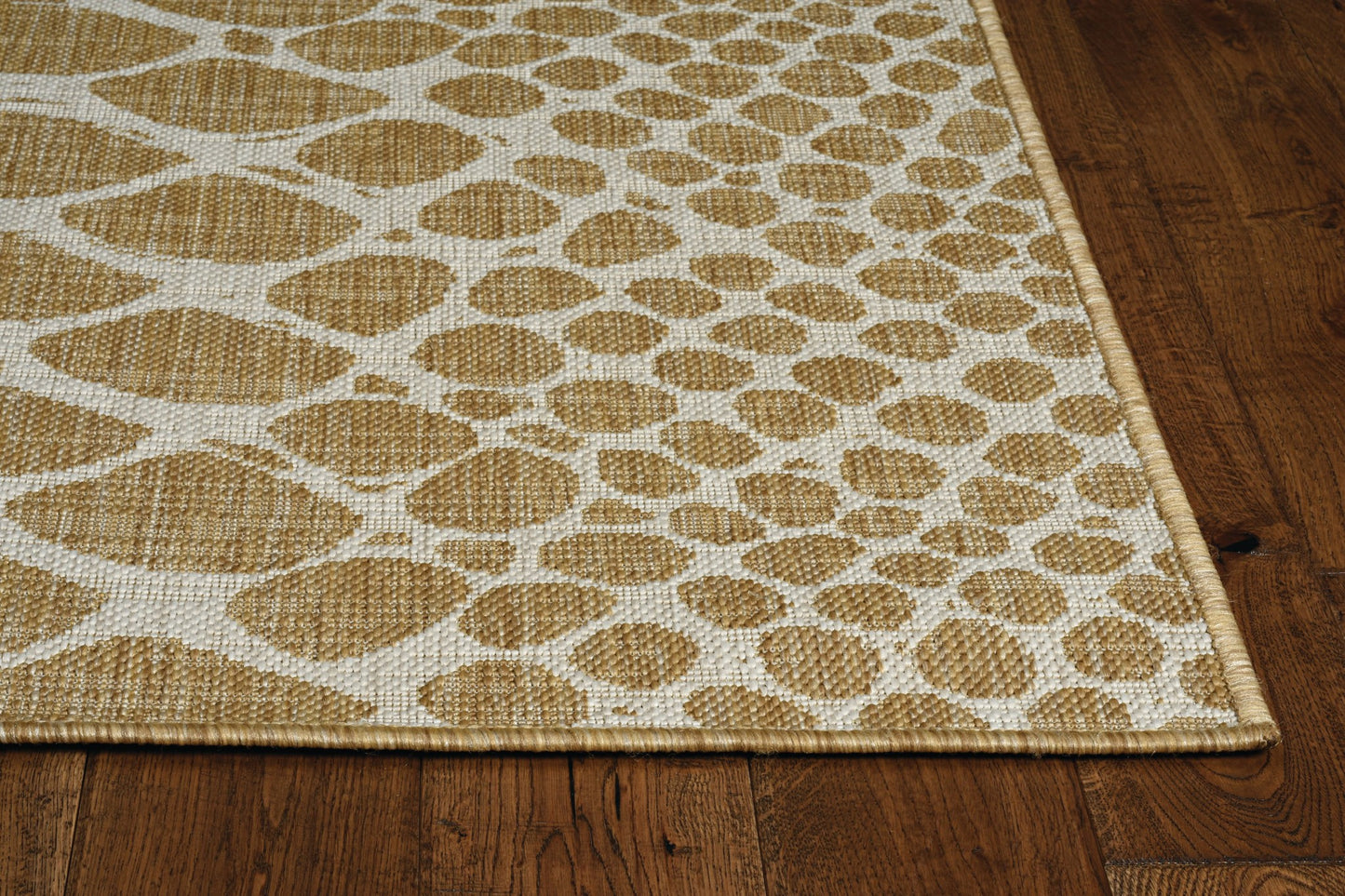 3' X 4' Ivory Abstract Indoor Outdoor Area Rug