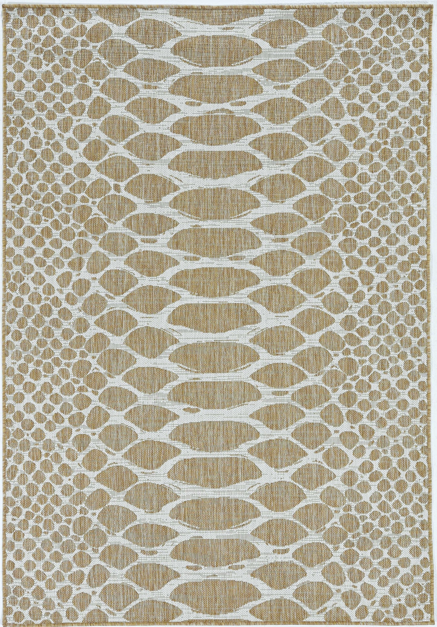 3' X 4' Ivory Abstract Indoor Outdoor Area Rug