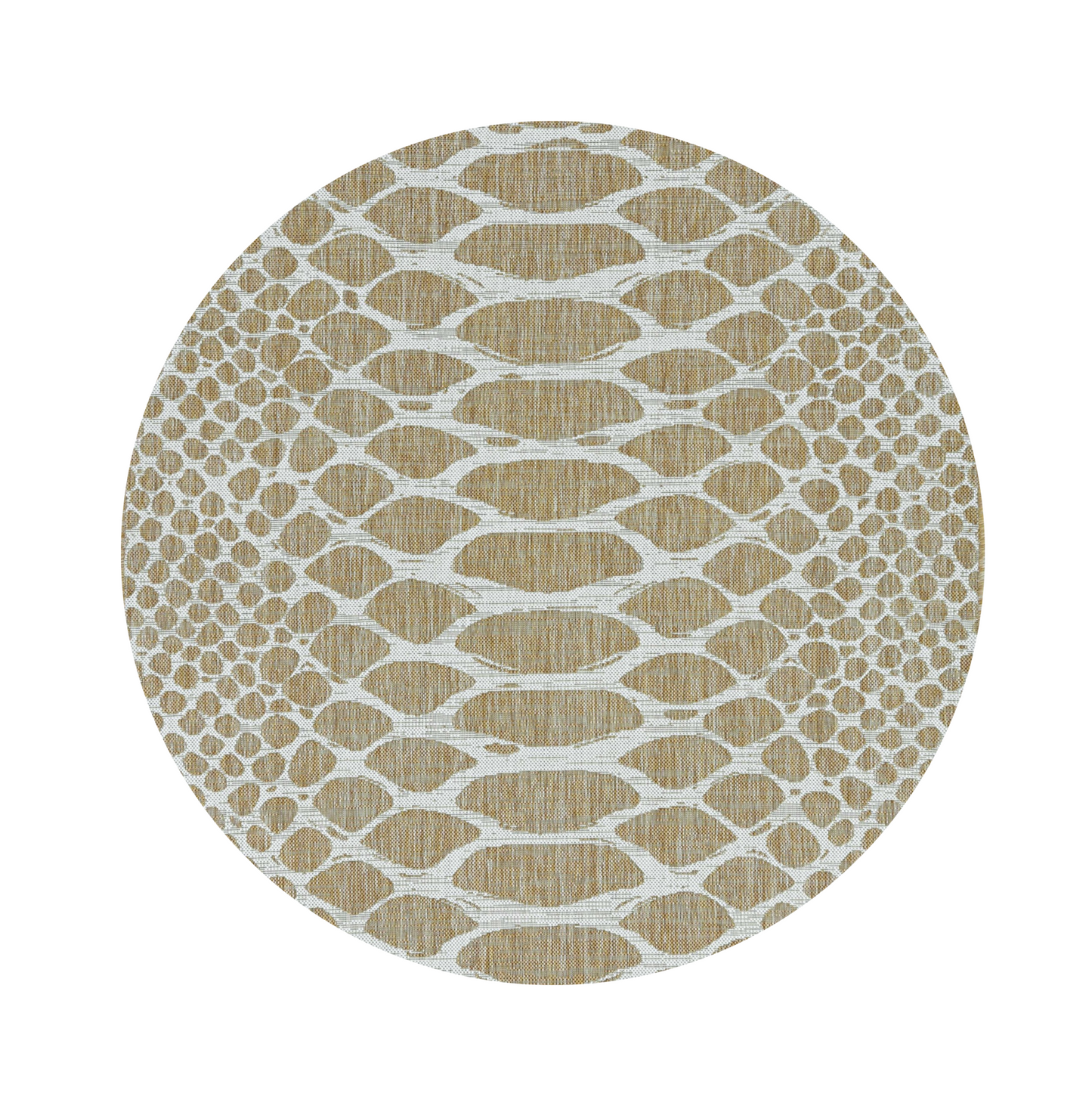 3' X 4' Ivory Abstract Indoor Outdoor Area Rug