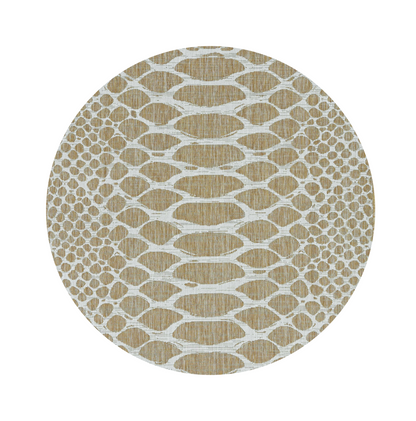 3' X 4' Ivory Abstract Indoor Outdoor Area Rug