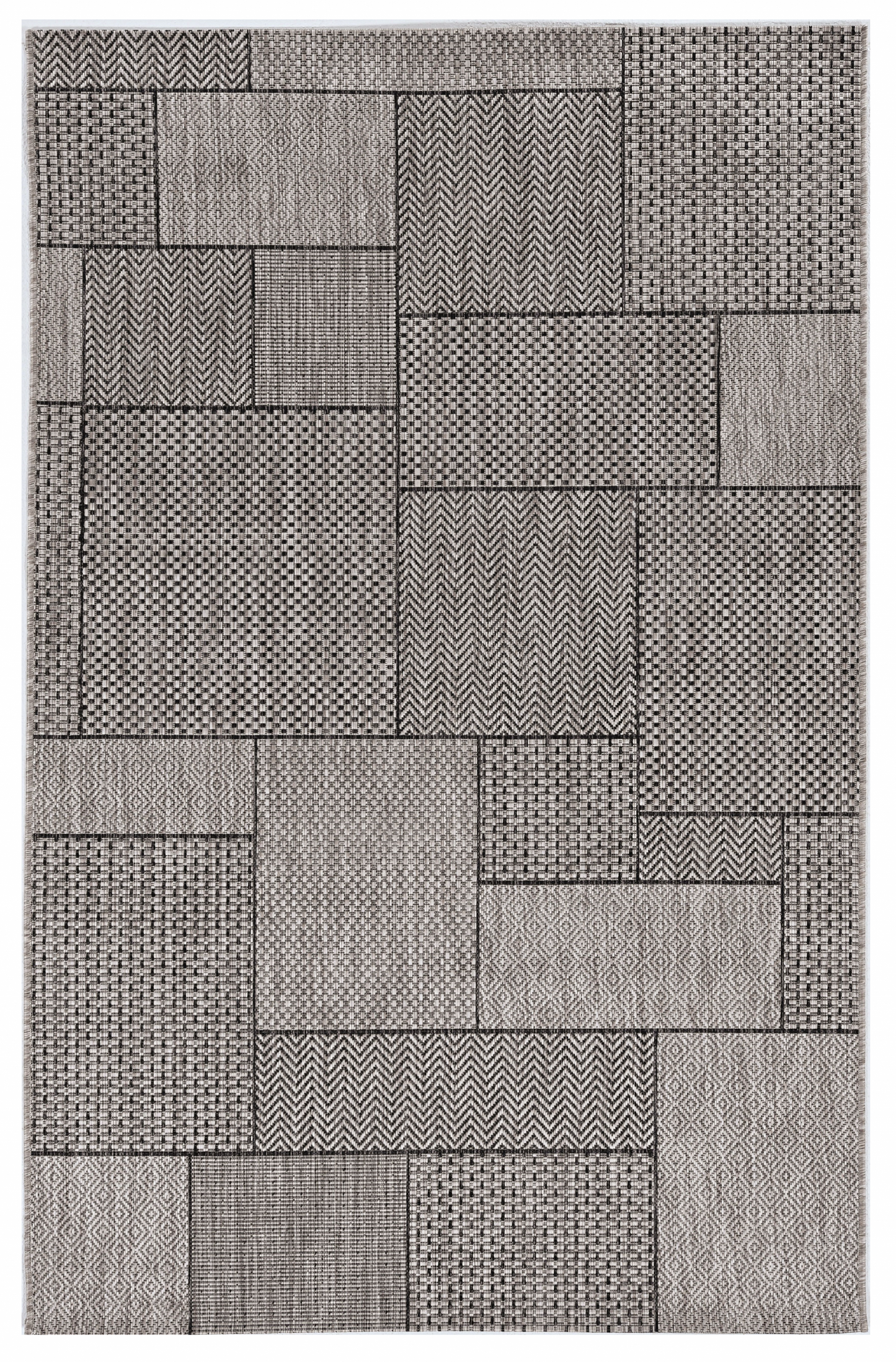 3' X 4' Gray Southwestern Indoor Outdoor Area Rug