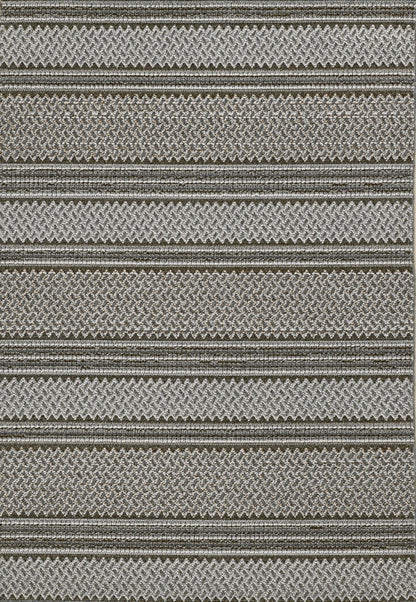 3' X 8' Gray Southwestern Indoor Outdoor Area Rug