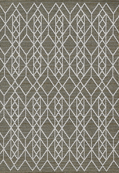 4' X 6' Gray Southwestern Indoor Outdoor Area Rug