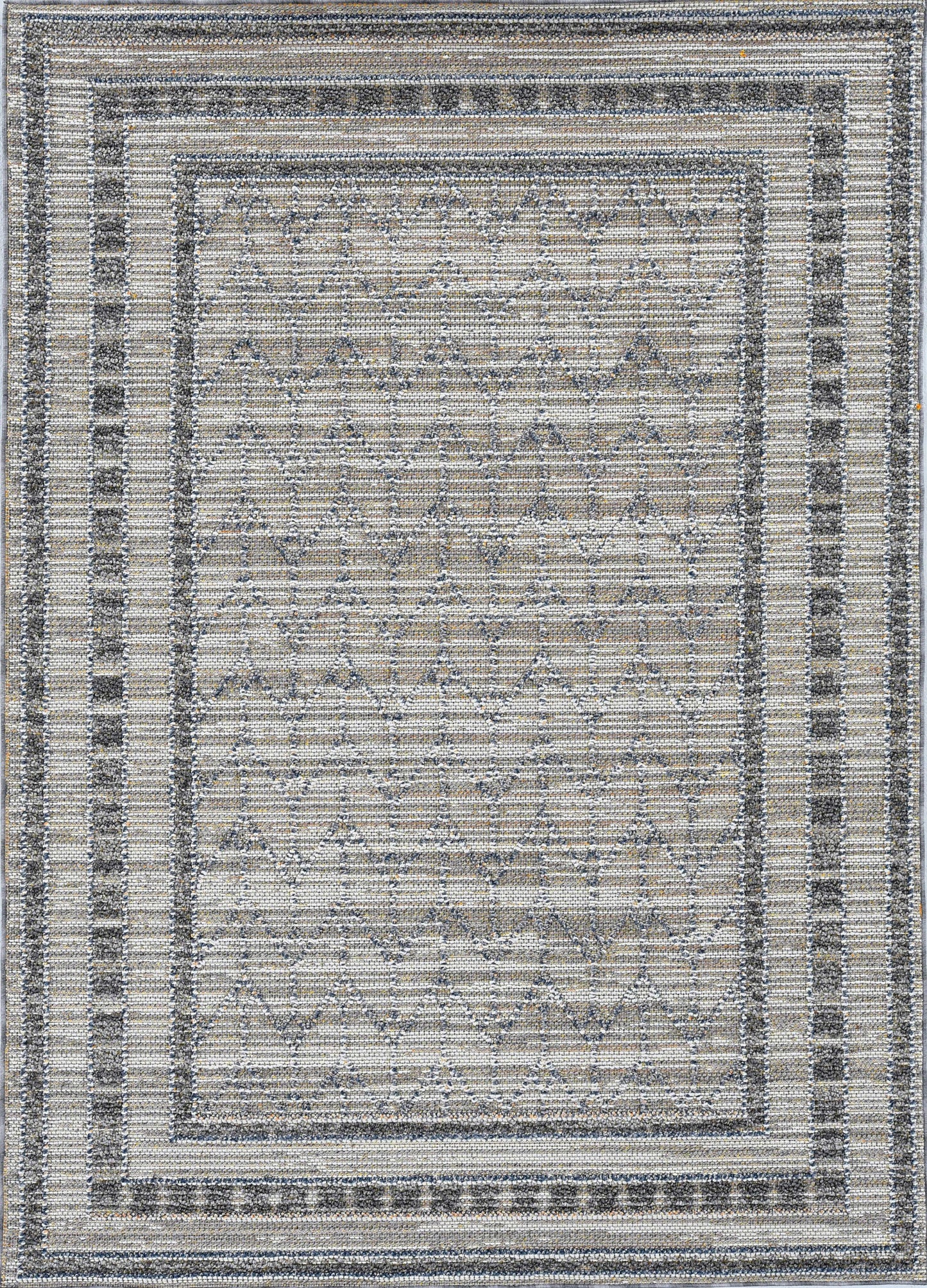 4' X 6' Gray Chevron Indoor Outdoor Area Rug