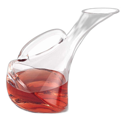 Mouth Blown Glass Wine Carafe  32 Oz