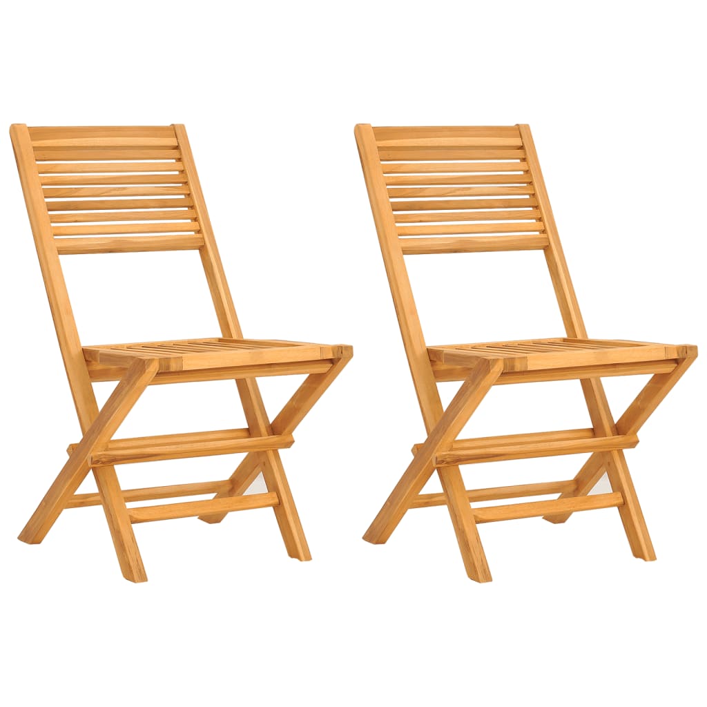 Folding Patio Chairs 2 pcs 18.5"x24.4"x35.4" Solid Wood Teak