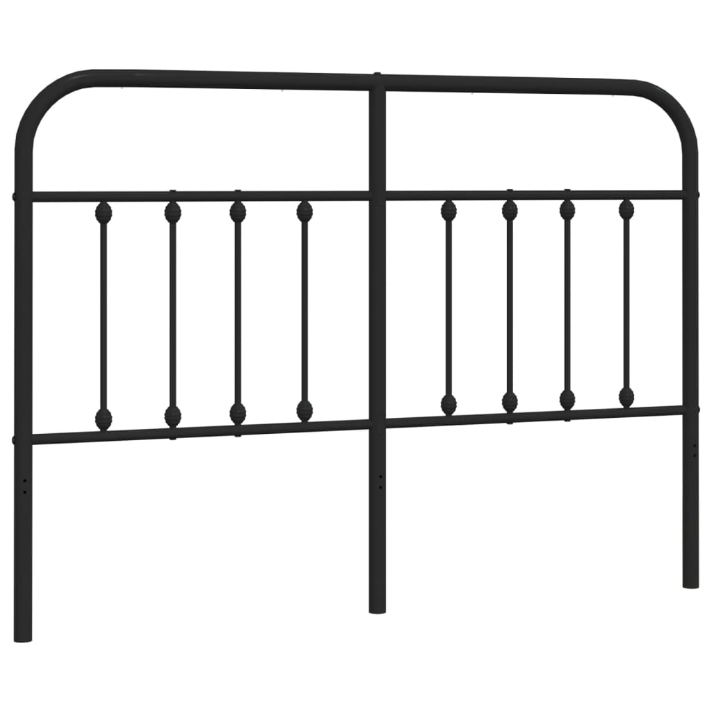 Metal Headboard Black 53.1"