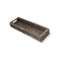 24" Brown Wood Indoor Outdoor Tray With Handles