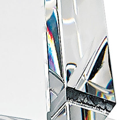 11" Clear Crystal Obelisk Statue