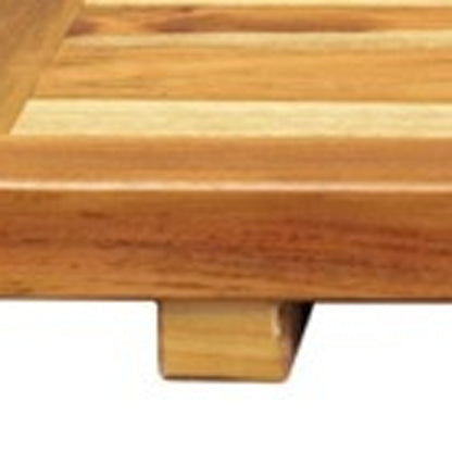 29" Natural Teak Wood Bath Tray And Seat