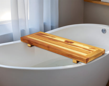 29" Natural Teak Wood Bath Tray And Seat