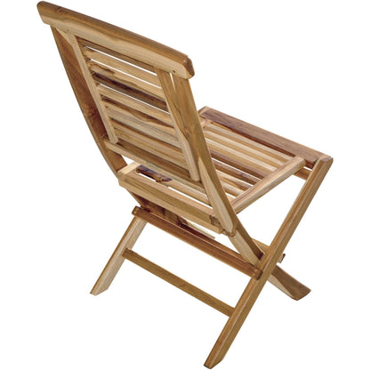 23" Natural Solid Wood Outdoor Dining Chair