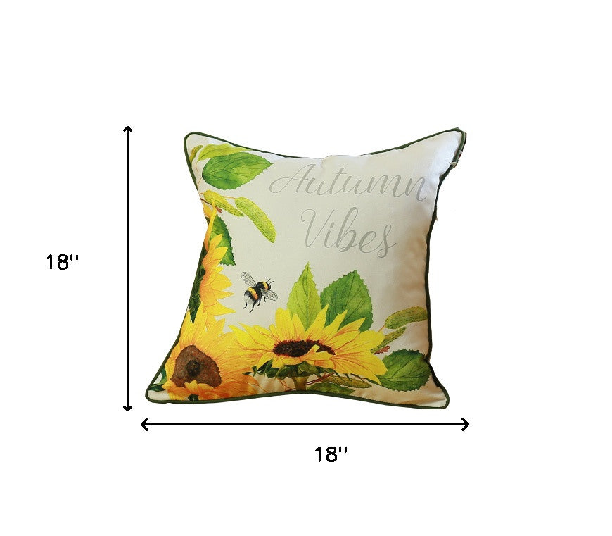 Set Of 2 18" Autumn Vibes Throw Pillow Cover In Multicolor