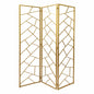 71" Gold IronFolding Three Panel Screen Room Divider