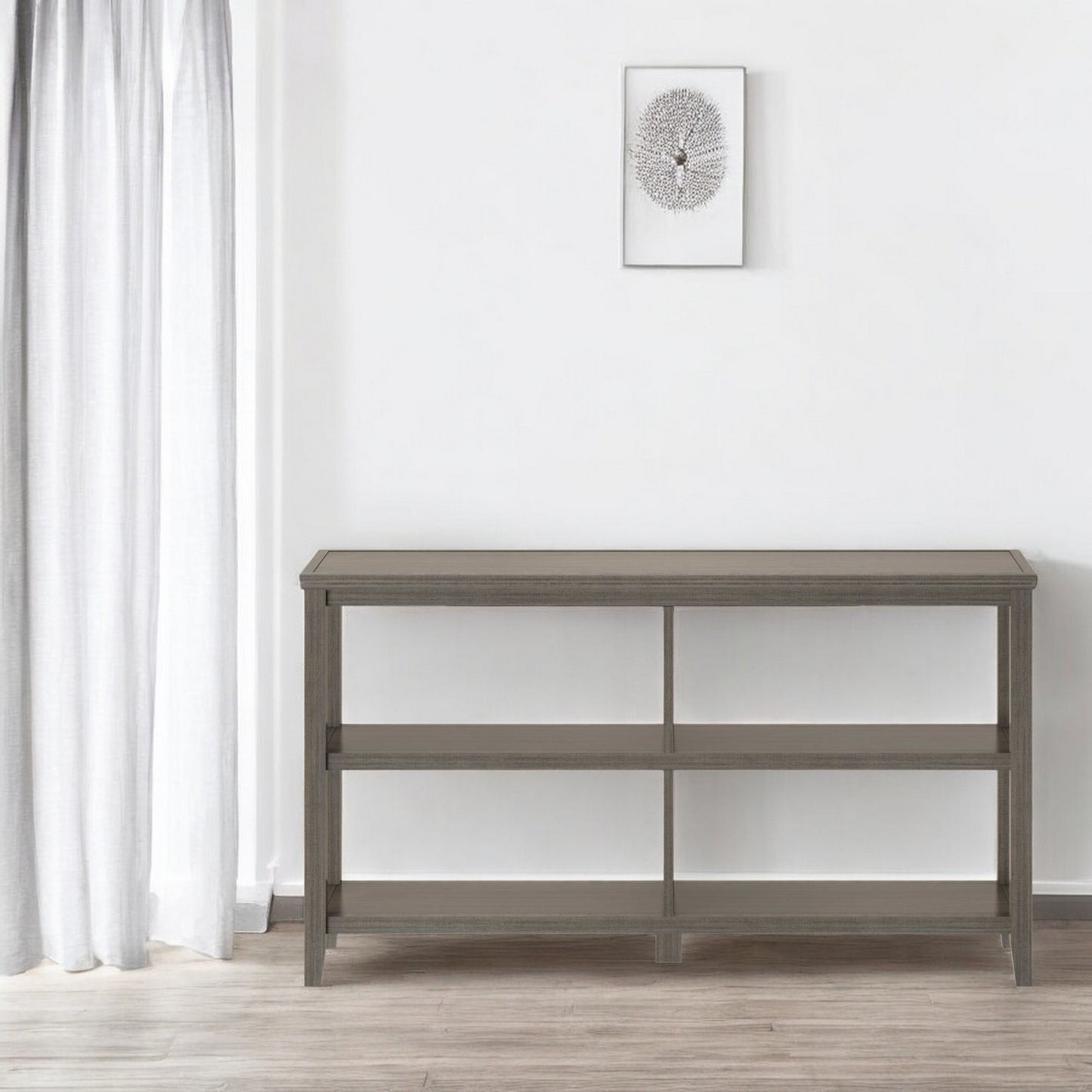 30" Bookcase With 2 Shelves In Washed Grey