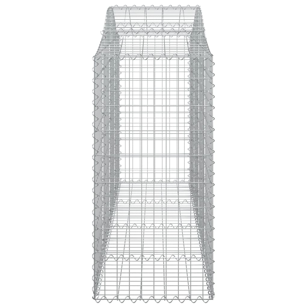 Arched Gabion Baskets 7 pcs 78.7"x19.7"x39.4"/47.2" Galvanized Iron