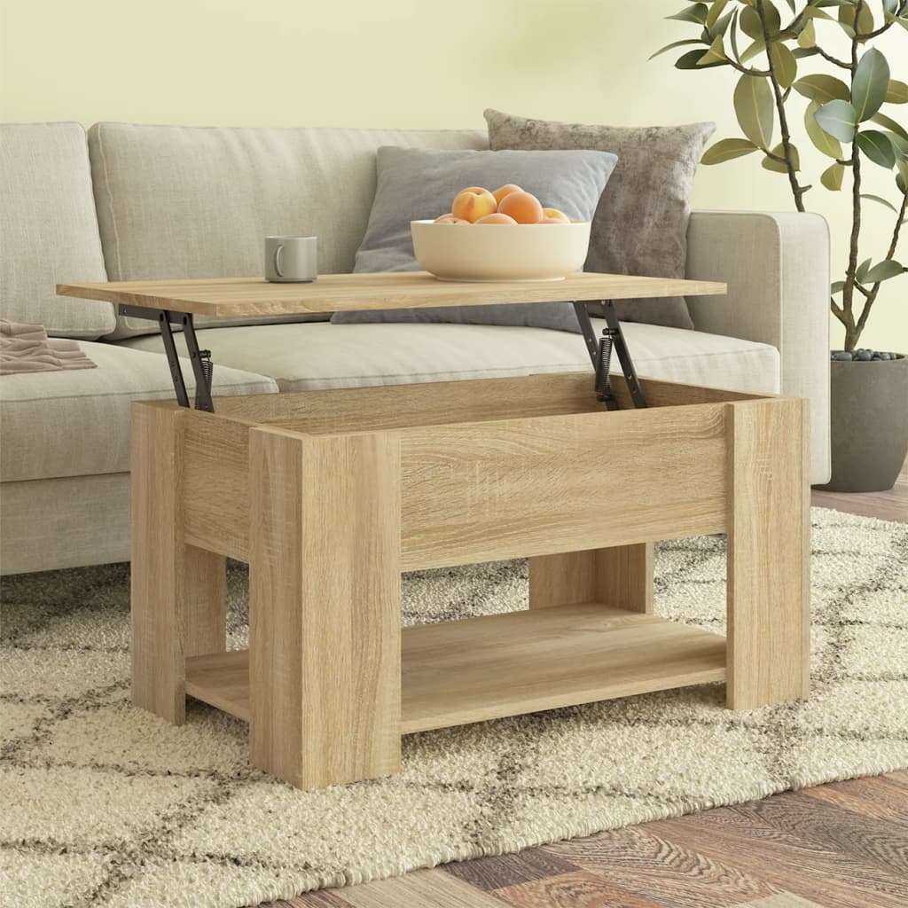 Coffee Table Smoked Oak 31.1"x19.3"x16.1" Engineered Wood