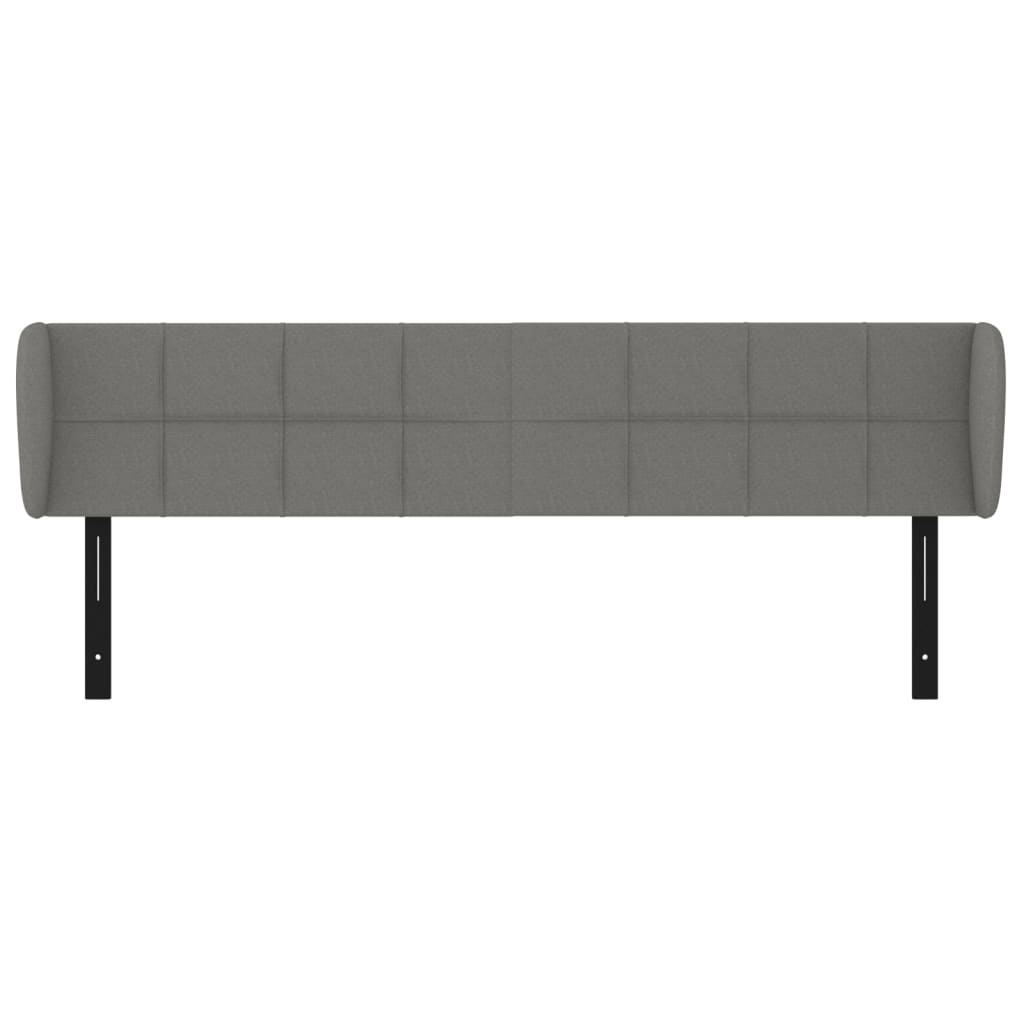 Headboard with Ears Dark Gray 64.2"x9.1"x30.7"/34.6" Fabric