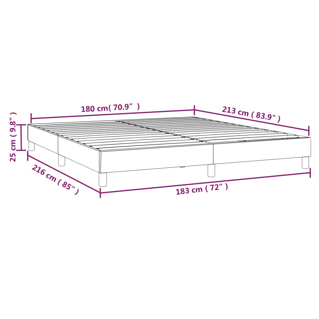 Bed Frame without Mattress White California King Faux Leather (US Only)