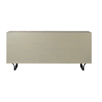 Light Brown And White Solid Mango Wood Finish Sideboard With 9 Drawers