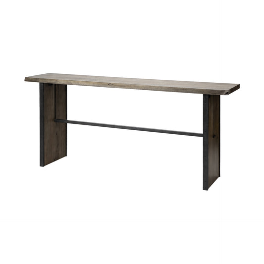 16" Brown Solid Wood Console Table