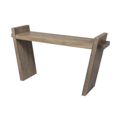 16" Brown Solid Wood Console Table